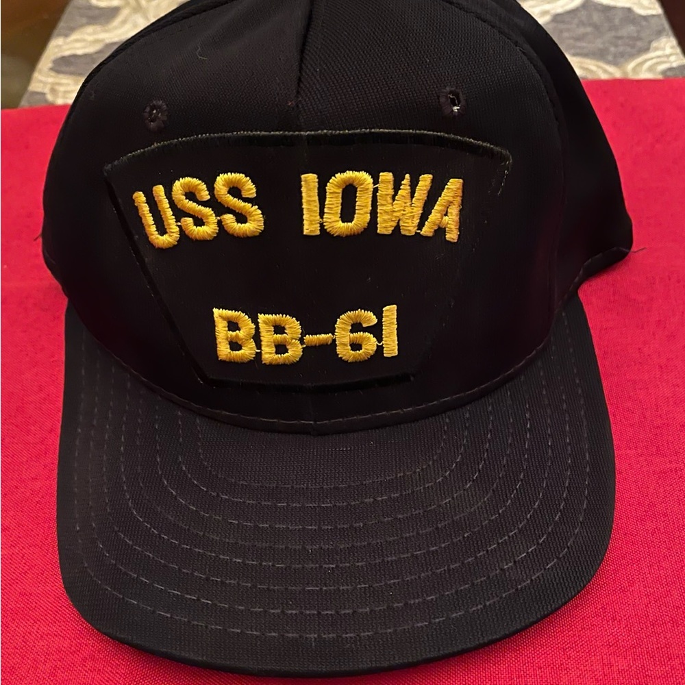 Hat, baseball cap, USS Iowa, BB – 61 ; New $15; made in the USA; lightweight